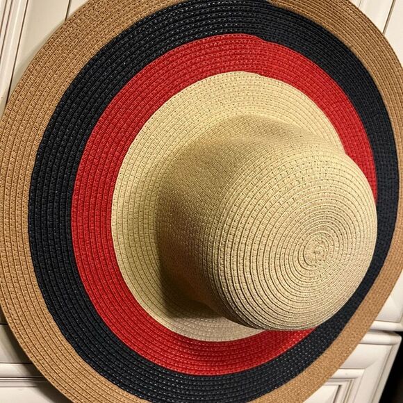 Women's Merona Wide Brim Fedora  FEATHER Hat Polyester Straw - Picture 5 of 5